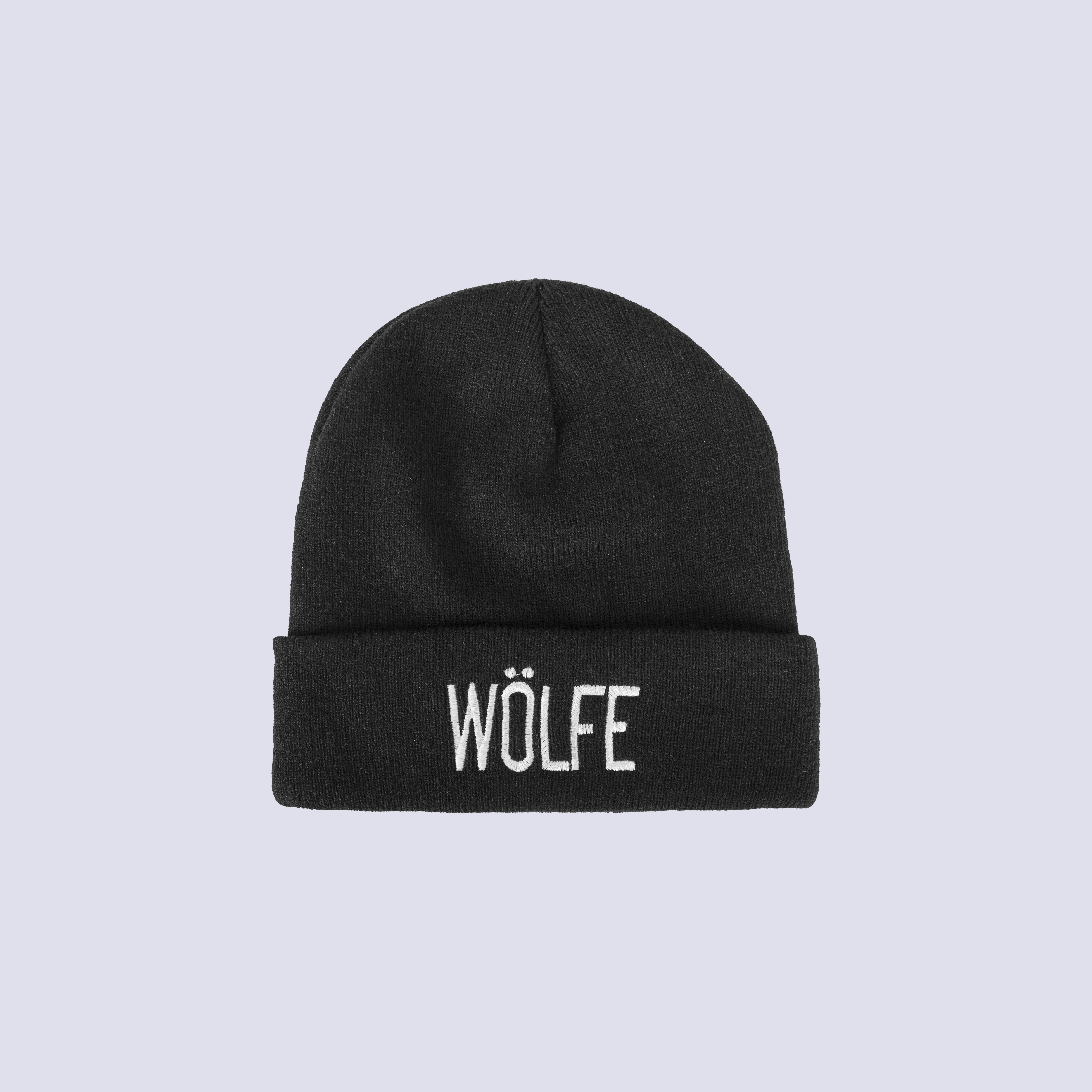 Schwarze Mütze von den Wölfen